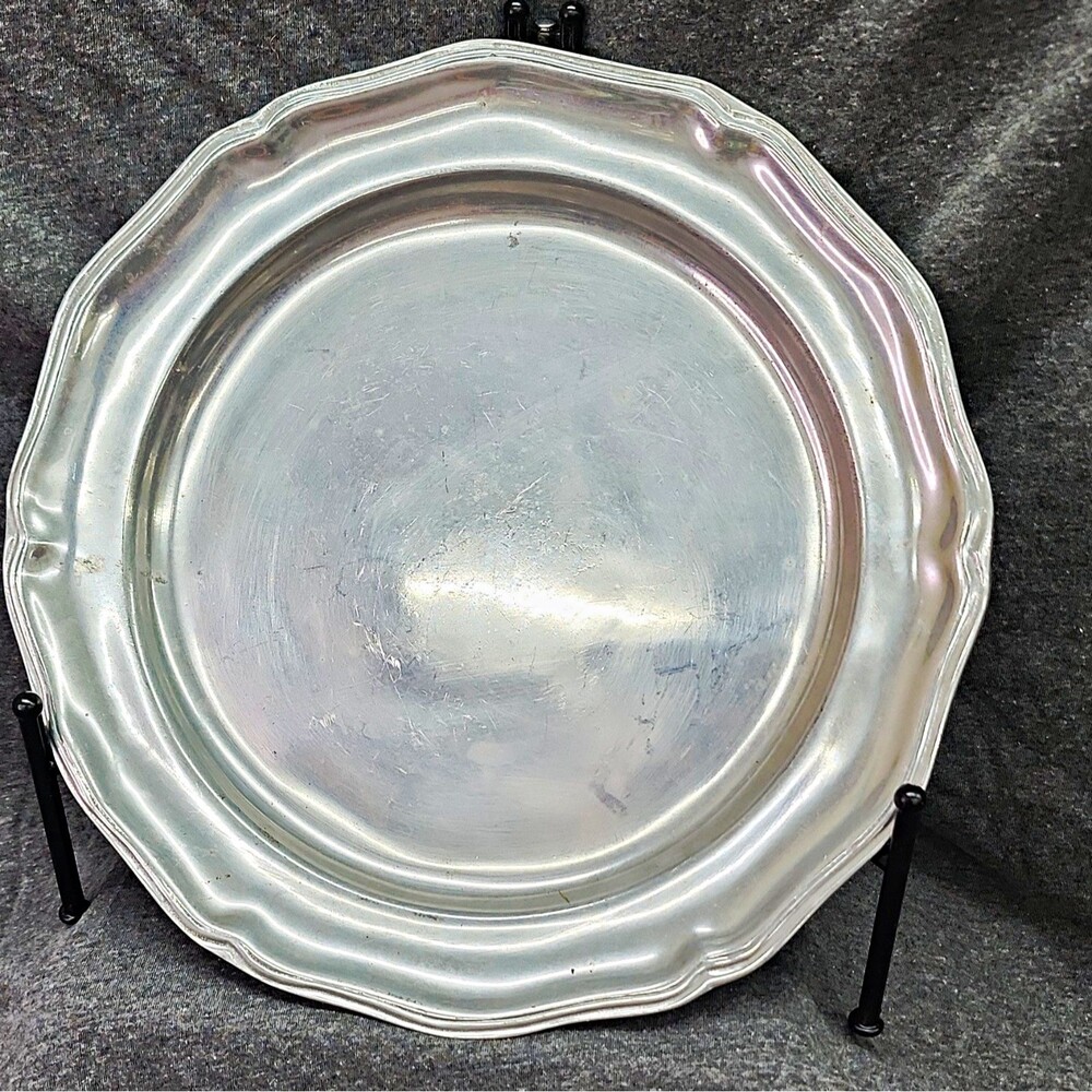 Vintage Wilton Armetale Queen Anne 12" 'Pewter' Alloy Charger